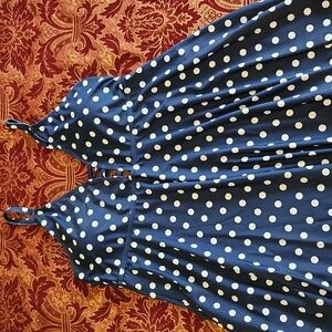 Navy blue & white polka-dot 2-pc swimsuit, XXL